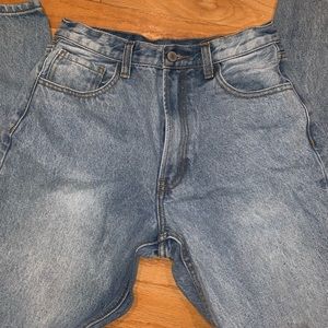 High Waisted Light Wash Mom Jeans